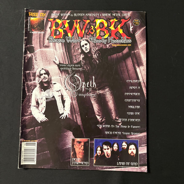 MAGAZINE Brave Words and Bloody Knuckles No. 70 June 2003 Opeth, Devin Townsend, Lamb Of God