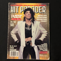 MAGAZINE Hit Parader December 1986 Ratt, AC/DC, Bon Jovi, Metallica, Scorpions, Van Halen