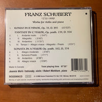 CD Franz Schubert Duos (1996) Jeannie Wells Yablonsky, Robert Markham