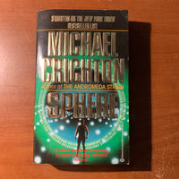 BOOK Michael Crichton 'Sphere' (1988) mass market paperback