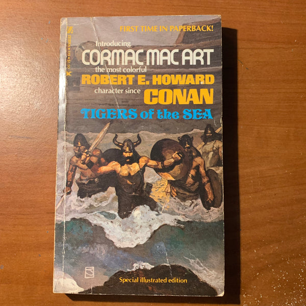 BOOK Robert E. Howard 'Tigers of the Sea' (1975) paperback Cormac Mac Art