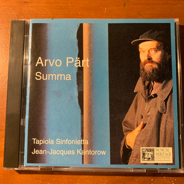 CD Arvo Part 'Summa' (1997) Jean-Jacques Kantorow, Tapiola Sinfonietta