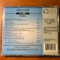 CD Arvo Part 'Summa' (1997) Jean-Jacques Kantorow, Tapiola Sinfonietta