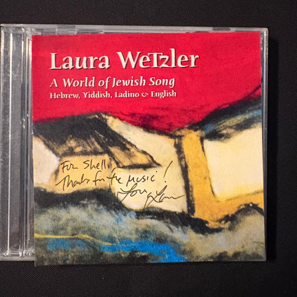 CD Laura Wetzler 'A World of Jewish Song' (2000) Hebrew, Yiddish, Ladino and English signed