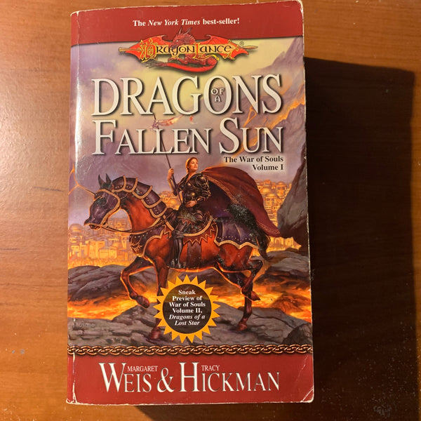 BOOK Margaret Weis, Tracy Hickman 'Dragonlance: Dragons Of the Fallen Sun' (2001) War of Souls