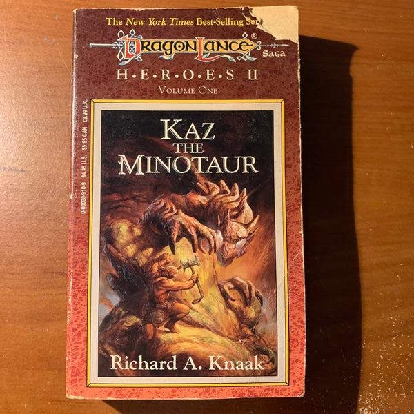 BOOK Richard A. Knaak 'Dragonlance Heroes II: Kaz the Minotaur' (1990) TSR