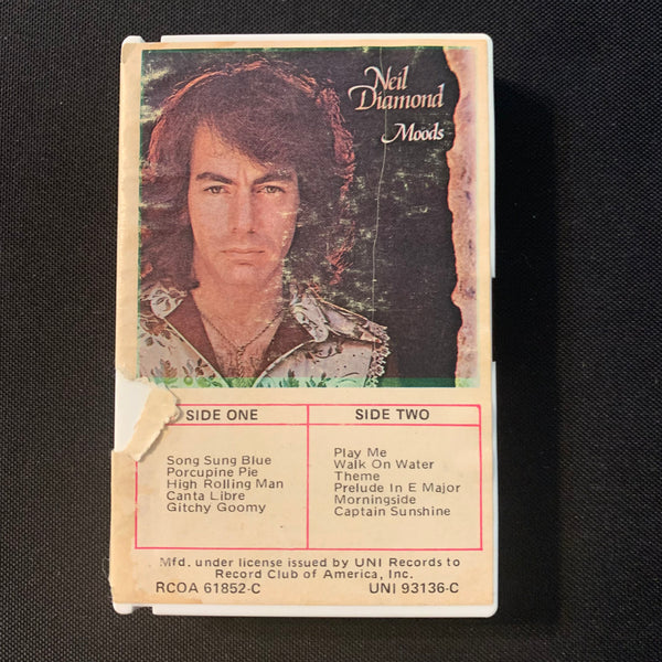 CASSETTE Neil Diamond 'Moods' (1972) vintage tape printed shell clamshell box