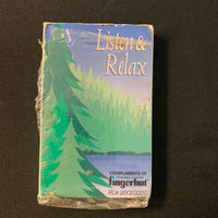 CASSETTE Fingerhut Listen and Relax (1993) promotional nature sounds relaxation tape