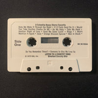 CASSETTE Listen To a Country Song [Tape 2] (1973) Columbia House compilation