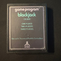 ATARI 2600 Blackjack tested video game cartridge CX-2651 text label