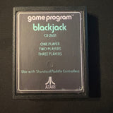 ATARI 2600 Blackjack tested video game cartridge CX-2651 text label