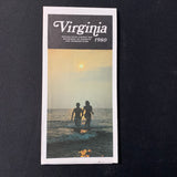 MAP Virginia 1980 official highway travel transportation road driving roadmap