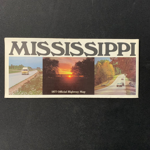 MAP Mississippi 1977 Official Highway Map vintage travel transportation Southern