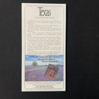 MAP Texas Official Highway Travel Map vintage transportation undated 1980s