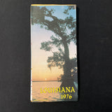 MAP Louisiana vintage 1976 official highway travel tourism transportation road