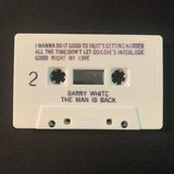 CASSETTE Barry White 'The Man Is Back' (1989) tape