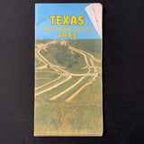 MAP Texas 1975 official highway transportation travel road map vintage tourism