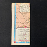 MAP Pennsylvania New Jersey 1976 AAA travel transportation road map vintage
