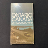 MAP Ontario Canada official 1976 highway road transportation map vintage