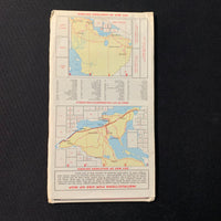 MAP Ontario Canada official 1976 highway road transportation map vintage