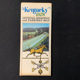 MAP Kentucky 1978 official highway and parkway road map travel vintage Bluegrass