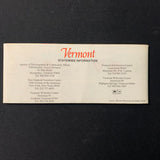 MAP Vermont 1974 official road transportation highway map vintage travel