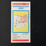 MAP Northeast Ohio USA road map transportation travel Cleveland Akron Canton