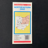 MAP Northeast Ohio USA road map transportation travel Cleveland Akron Canton