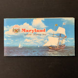 MAP Maryland 1984 official highway travel transportation map USA state tourism