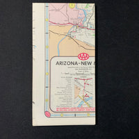 MAP Arizona New Mexico 1974 vintage highway road map tourism transportation