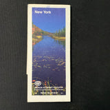 MAP New York State 1988 vintage AAA travel highway road map tourism