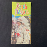 MAP South Dakota vintage 1971-1972 highway map travel tourism