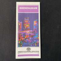 MAP Birmingham Alabama 1987 vintage highway map travel tourism