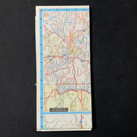 MAP Ohio West Virginia 1990 vintage road highway travel map AAA