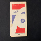 MAP Minnesota 1976 vintage highway travel road map AAA