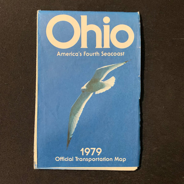 MAP Ohio vintage 1979 transportation highway road map