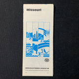 MAP Missouri 1981 vintage highway travel road map AAA