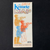 MAP Kentucky Official Highway and Parkway road travel map 1975