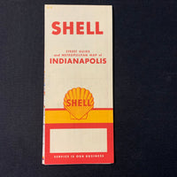 MAP Shell Indianapolis Indiana Street Guide and Metropolitan Map vintage 1960