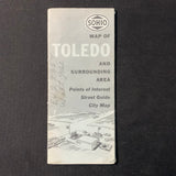 MAP Sohio Toledo Street Guide City Map early 1960s vintage