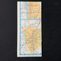 MAP Connecticut, Massachusetts, Rhode Island 1986 vintage road travel map AAA