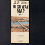 MAP Lucas County Ohio 1964 Highway Map vintage travel transportation Toledo