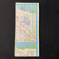 MAP Miami, Miami Beach, Fort Lauderdale Florida vintage 1986 travel highway road map AAA