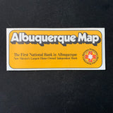 MAP Albuquerque New Mexico vintage city road map First National Bank 1978