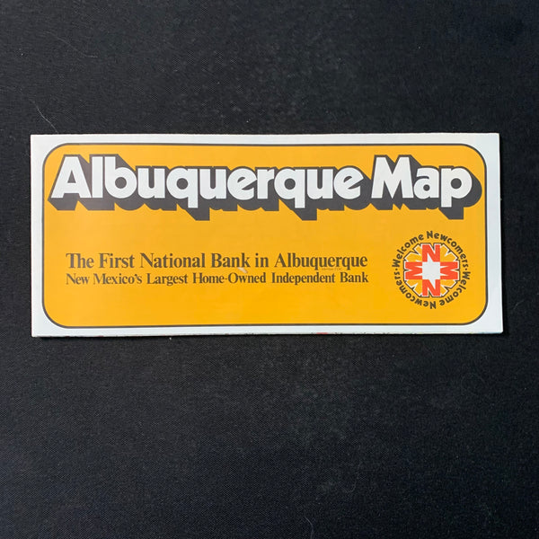 MAP Albuquerque New Mexico vintage city road map First National Bank 1978