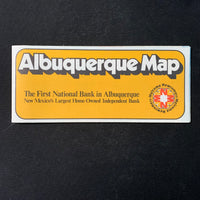 MAP Albuquerque New Mexico vintage city road map First National Bank 1978