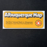 MAP Albuquerque New Mexico vintage city road map First National Bank 1978