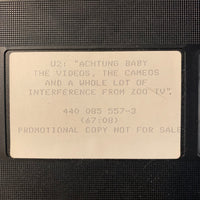 VHS U2 'Achtung Baby The Videos, The Cameos, and a Whole Lot of Interference From Zoo TV' promo tape