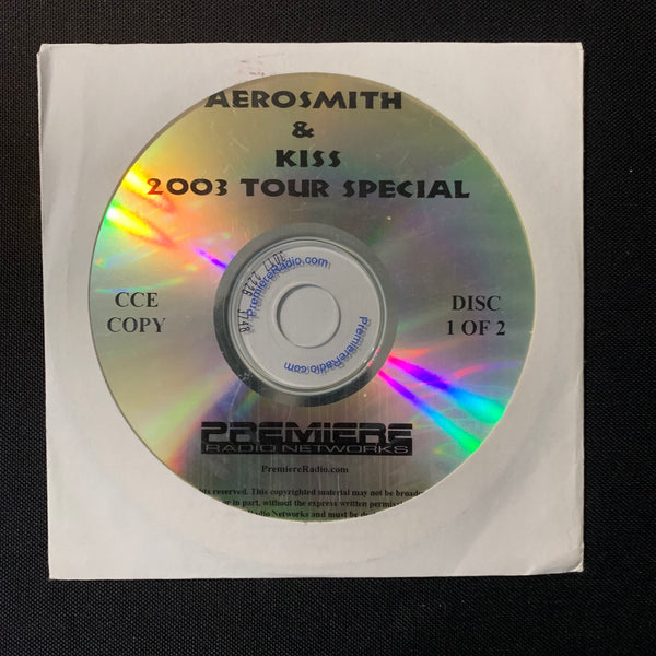 CD Kiss, Aerosmith '2003 Tour Special' (2002) radio promo 2-disc set Premiere Radio Networks