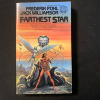 BOOK Frederik Pohl, Jack Williamson 'Farthest Star' (1983) paperback science fiction